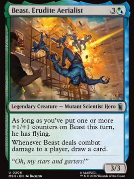 Beast, Erudite Aerialist (MSH-206) - Marvel Super Heroes