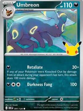 Umbreon 91 - ME 30th Celebration Holofoil