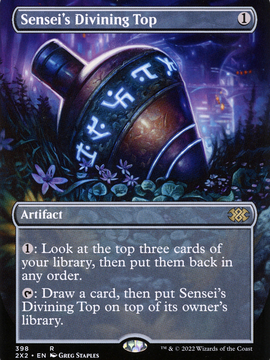 Sensei's Divining Top (2X2-398) - Double Masters 2022 (Borderless) Foil