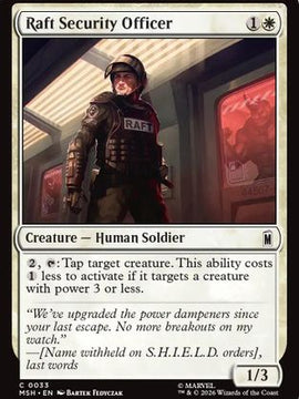 Raft Security Officer (MSH-033) - Marvel Super Heroes