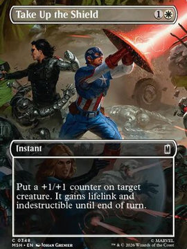 Take Up the Shield (Borderless) (MSH-348) - Marvel Super Heroes