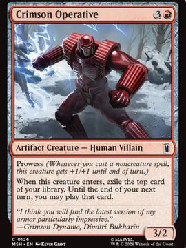 Crimson Operative (MSH-126) - Marvel Super Heroes