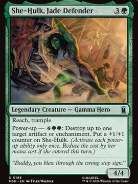 She-Hulk, Jade Defender (MSH-188) - Marvel Super Heroes