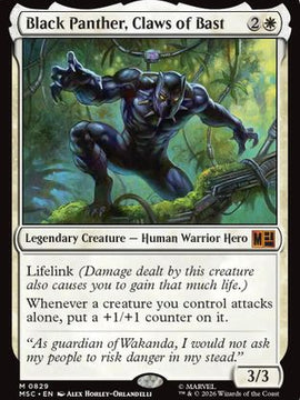 Black Panther, Claws of Bast (MSC-829) - Commander: Marvel Super Heroes