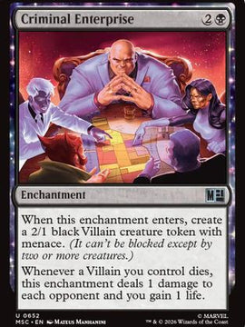Criminal Enterprise (MSC-652) - Commander: Marvel Super Heroes Foil