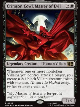 Crimson Cowl, Master of Evil (MSC-653) - Commander: Marvel Super Heroes Foil