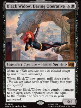 Black Widow, Daring Operative (MSC-831) - Commander: Marvel Super Heroes