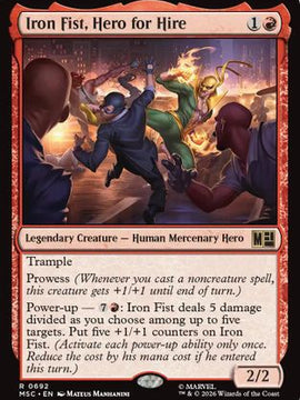 Iron Fist, Hero for Hire (MSC-692) - Commander: Marvel Super Heroes Foil