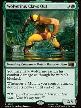Wolverine, Claws Out (MSC-737) - Commander: Marvel Super Heroes Foil