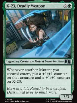 X-23, Deadly Weapon (MSC-738) - Commander: Marvel Super Heroes Foil