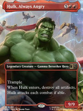 Hulk, Always Angry (Borderless) (MSC-502) - Commander: Marvel Super Heroes