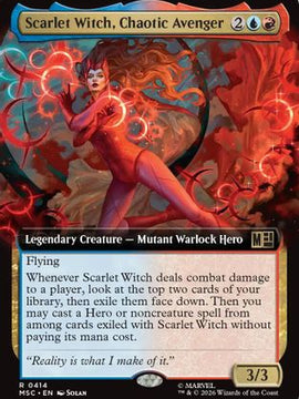 Scarlet Witch, Chaotic Avenger (Extended Art) (MSC-414) - Commander: Marvel Super Heroes