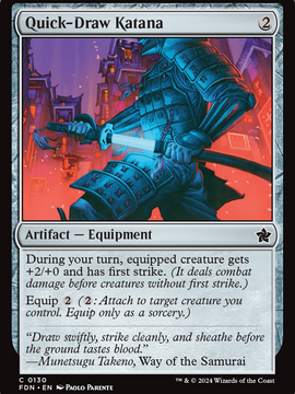 Quick-Draw Katana (FDN-130) - Foundations Foil