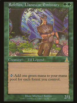 Rofellos, Llanowar Emissary (UDS-118) - Urza's Destiny