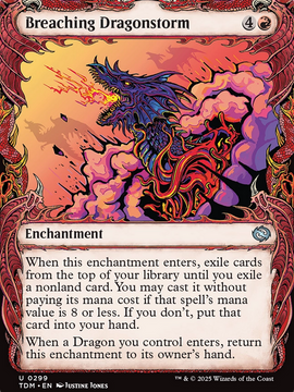 Breaching Dragonstorm (TDM-299) - Tarkir: Dragonstorm: (Showcase, enchantment)