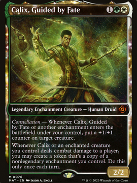 Calix, Guided by Fate (MAT-076) - March of the Machine: The Aftermath: (Showcase, enchantment) Foil