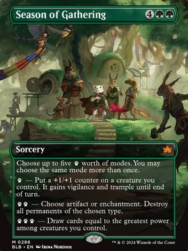 Season of Gathering (BLB-286) - Bloomburrow: (Showcase) (Borderless)