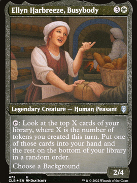 Ellyn Harbreeze, Busybody (CLB-472) - Commander Legends: Battle for Baldur's Gate Etched Foil