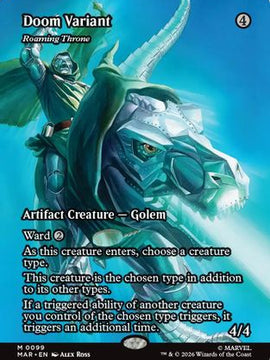 Doom Variant - Roaming Throne (Borderless) (MAR-099) - Marvel Universe Eternal-Legal Foil