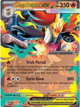 Mega Delphox ex 8 - ME05 Pitch Black Holofoil