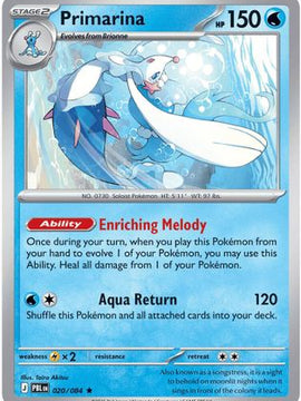 Primarina - 020/084 20 - ME05 Pitch Black Holofoil