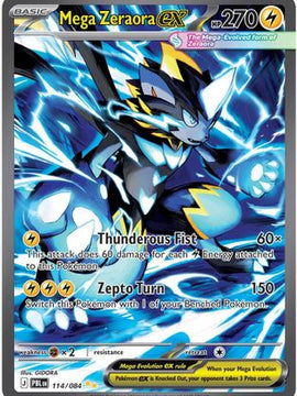Mega Zeraora ex - 114/084 114 - ME05 Pitch Black Holofoil
