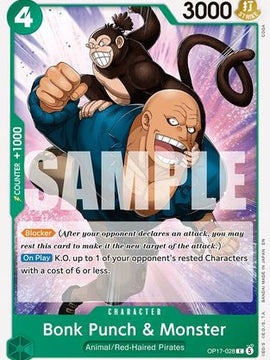 Bonk Punch & Monster (OP17-028) - The World's Strongest Warriors