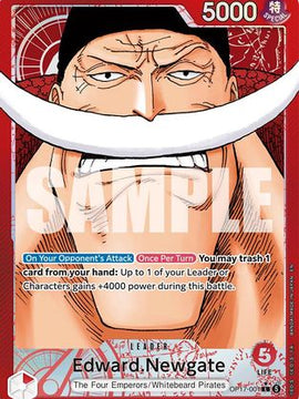 Edward.Newgate (001) (Alternate Art) (OP17-001) - The World's Strongest Warriors Foil
