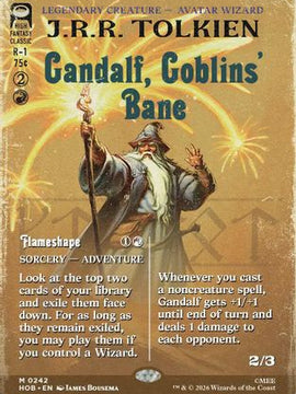 Gandalf, Goblins' Bane (Borderless) (HOB-242) - The Hobbit Foil