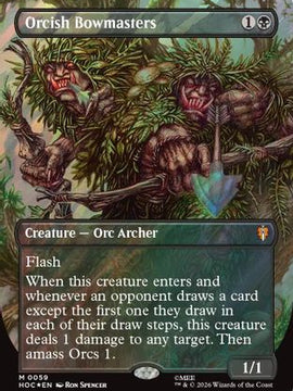 Orcish Bowmasters (Borderless) (Surge Foil) (HOC-059) - The Hobbit: Eternal-Legal Foil