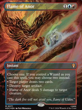 Flame of Anor (Borderless) (Surge Foil) (HOC-071) - The Hobbit: Eternal-Legal Foil