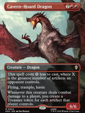 Cavern-Hoard Dragon (Borderless) (HOC-023) - The Hobbit: Eternal-Legal Foil