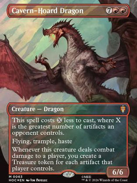 Cavern-Hoard Dragon (Borderless) (Surge Foil) (HOC-063) - The Hobbit: Eternal-Legal Foil