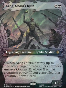 Azog, Moria's Ruin (Showcase) (Surge Foil) (HOB-258) - The Hobbit Foil