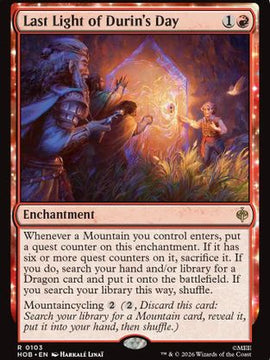 Last Light of Durin's Day (HOB-103) - The Hobbit Foil