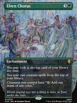 Elven Chorus (Borderless) (HOC-026) - The Hobbit: Eternal-Legal Foil