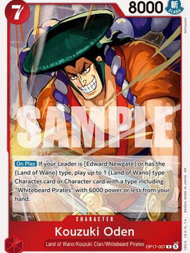 Kouzuki Oden (OP17-007) - The World's Strongest Warriors Foil