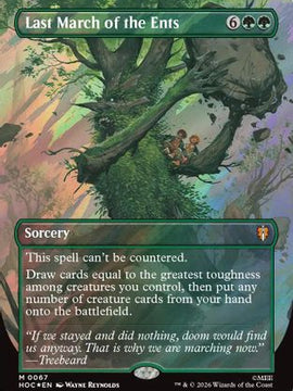 Last March of the Ents (Borderless) (Surge Foil) (HOC-067) - The Hobbit: Eternal-Legal Foil