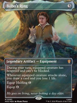 Bilbo's Ring (Borderless) (Surge Foil) (HOC-081) - The Hobbit: Eternal-Legal Foil