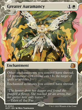 Greater Auramancy (WOT-004) - Wilds of Eldraine: Enchanting Tales: (Showcase) (Borderless)