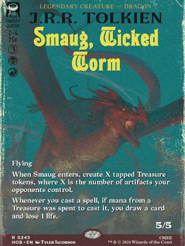 Smaug, Wicked Worm (Borderless) (HOB-245) - The Hobbit