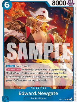 Edward.Newgate (040) (OP17-040) - The World's Strongest Warriors Foil
