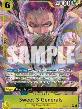 Sweet 3 Generals (Alternate Art) (OP17-114) - The World's Strongest Warriors Foil