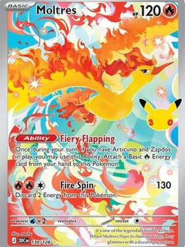 Moltres - 130/128 130 - ME 30th Celebration Holofoil