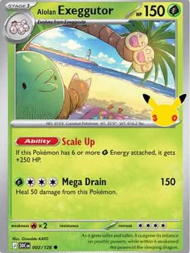 Alolan Exeggutor - 002/128 2 - ME 30th Celebration Holofoil