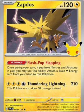Zapdos - 055/128 55 - ME 30th Celebration Holofoil