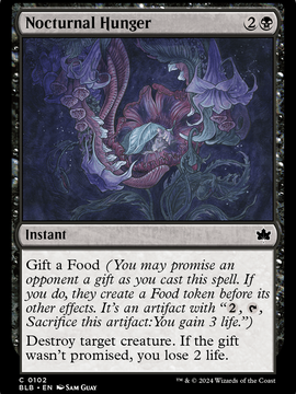 Nocturnal Hunger (BLB-102) - Bloomburrow Foil