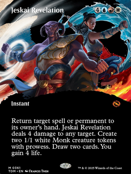 Jeskai Revelation (TDM-361) - Tarkir: Dragonstorm: (Showcase) (Borderless)