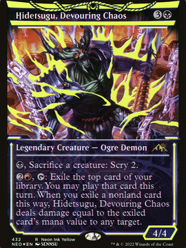 Hidetsugu, Devouring Chaos (NEO-432) - Kamigawa: Neon Dynasty: (Showcase) Foil