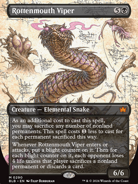 Rottenmouth Viper (BLB-290) - Bloomburrow: (Showcase) (Borderless) Foil